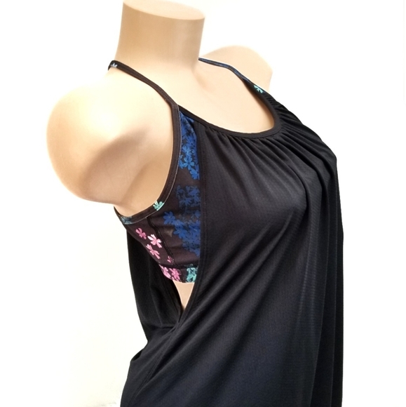 lululemon athletica Tops - Lululemon No Limits Black & Floral Tank Top 10